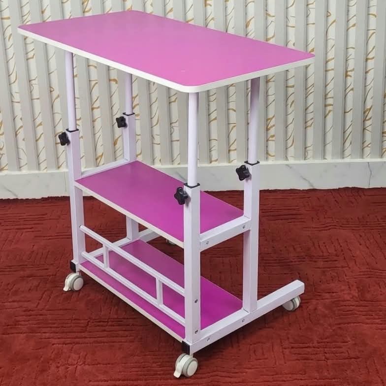 Premium 32 × 17 Inch Tripple Layer Table - Pink